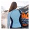 Rash Guard Long Sleeve Zeepro Women With Low Collar Mint Navy