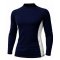 Rash Guard Long Sleeve Zeepro Men With Low Collar Navy White