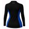 Rash Guard Long Sleeve Zeepro Women With Low Collar Black Blue