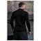 Rash Guard Long Sleeve Zeepro Men With Low Collar Black