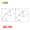 ขาตั้งจอมอนิเตอร์ 1 จอ (แขนระบบโช๊ค Gas Spring) BDEE รุ่น GS-701 (มีให้เลือก 2 สี สีดำ และสีขาว) แบบยึดขอบโต๊ะ