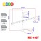 ขาตั้งจอมอนิเตอร์ 4 จอ (ล่าง3 บน1) BDEE รุ่น MS-442T (แบบวางบนโต๊ะ)
