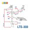 ขาตั้งจอมอนิเตอร์+โน๊ตบุ๊ค+แท็บเล็ต (แบบยึดขอบโต๊ะ) BDEE รุ่น LTS-333S (มี 3 แขน) สีเงิน