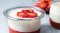 Greek Yogurt Panna Cotta with Strawberry-Rhubarb Sauce