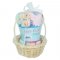 6 Pack m.ma.me. Cotton Hand & Face cloths in basket 