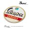 THE GOLD VESPA SERVICE GENOVA EMBLEM 