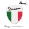 THE SILVER VESPA ITALY BADGE