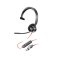 Poly Blackwire 3310 Microsoft Certified Monaural USB-C/A Headse