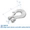 Slip hook (clevis end with safety latch