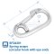 Spring snaps (circular hook with eye end)