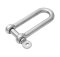 Long D-shackle (collared pin)