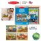 จิ๊กซอไม้ 12 ชิ้น x 4 ลาย รุ่นรถก่อสร้าง Wooden Jigsaw Puzzles in a Box Construction รุ่น 3792  ยี่ห้อ Melissa & Doug