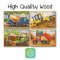 จิ๊กซอไม้ 12 ชิ้น x 4 ลาย รุ่นรถก่อสร้าง Wooden Jigsaw Puzzles in a Box Construction รุ่น 3792  ยี่ห้อ Melissa & Doug