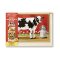 พัซเซิลรูปฟาร์ม 12 ชิ้น 4 ลาย Wooden Puzzle in a Box - Farm Animals รุ่น 3793 ยี่ห้อ Melissa & Doug (นำเข้า USA)