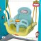 สไลด์เดอร์+ชิงช้า ZOO SLIDE SWING PLAY SET รุ่น JM751-E ลายช้าง Elephantidae สีฟ้า ยี่ห้อ HAPPY BOX