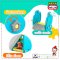 สไลด์เดอร์+ชิงช้า ZOO SLIDE SWING PLAY SET รุ่น JM751-E ลายช้าง Elephantidae สีฟ้า ยี่ห้อ HAPPY BOX