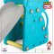 สไลด์เดอร์+ชิงช้า ZOO SLIDE SWING PLAY SET รุ่น JM751-E ลายช้าง Elephantidae สีฟ้า ยี่ห้อ HAPPY BOX