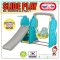 สไลด์เดอร์+ชิงช้า ZOO SLIDE SWING PLAY SET รุ่น JM751-E ลายช้าง Elephantidae สีฟ้า ยี่ห้อ HAPPY BOX