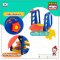 สไลด์เดอร์ PLAY SLIDE SOCCER SET สไลด์+แป้นบาส+โกล รุ่น JM705H ยี่ห้อ HAPPY BOX