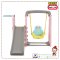 สไลด์เดอร์+ชิงช้า ZOO SLIDE SWING PLAY SET รุ่น JM751-B ลายหมี Mini Bear สีชมพู ยี่ห้อ HAPPY BOX