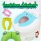 ที่รองนั่งในห้องน้ำ cushie traveller folding padded potty seat แบบพกพา (ลายการ์ตูน)