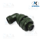 KD3108A10SL-4S, 90° Angle, Plug/Female