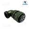 KD3108A20-4S, 90°Angle, Plug/Female, 23A