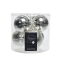 Silver Christmas Baubles Glass (⌀ 8 cm)