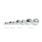 Silver Christmas Baubles Glass (⌀ 8 cm)