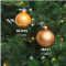 Amber Christmas Baubles Glass (⌀ 8 cm)