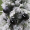 Black Christmas baubles glass shiny-mats mix (⌀ 8 cm)