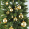 Light gold Christmas Baubles glass (⌀ 7 cm)