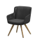 FLORES DINING CHAIR ANTHRACITE - TEAK