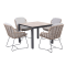 LUGANO DINING CHAIR - ALUMINIUM