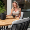 AMBASSADOR  LOW DINING TABLE TEAK TOP