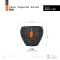 Vase Tapered Round Rib (Size D 15 x H 13 cm)