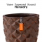 Vase Tapered round Heraldry (Size D 14 x H 15 cm)