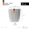 กระถางต้นไม้ Vase Ball Pot Bol Groove ivory (Size D 33 x H 35 cm)