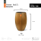 Vase Elegant deluxe Groove black gold (Size D 50 x H 73 cm)