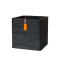 OFZ 903 กระถาง SQUARE RIB (สีดำ)
