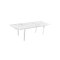 LIVORNO EXT. DINING TBL ALU WHITE MAT CERAMIC CALACATTA
