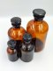 ขวดใส่สารสีชาปากแคบ Reagent Bottle Amber Narrow Mouth Glass Stopper