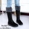 [[พร้อมส่ง 36,37,38,39,40,41,42,43]] [Boots] [Pm-067-1] Pangmama รองเท้าบู๊ทสีดำบู๊ทสูงบุขนกันหนาวด้านใน ผูกเชือกสวย ใส่กันหนาวติดลบได้เลยค่ะ