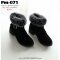  [พร้อมส่ง 36,37,38,39,41,42,43]] [Boots] [Pm-071] Pangmama รองเท้าบู๊ทสั้นสีดำแต่งเฟอร์ขนปุย ด้านในซับขนกันหนาว