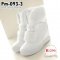 [พร้อมส่ง 36,37,39] [Boots] [Pm-093-3] รองเท้าบูทสั้นสีขาว ผ้าด้านนอกเนื้อหนังPu ใส่กันน้ำลุยหิมะได้เลยค่ะ ด้านในซับขนนุ่มๆกันหนาวอุ่นมาก