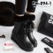  [พร้อมส่ง 36,37] [Pm-094-1] รองเท้าบูทหนังสั้นสีดำ แต่งขนเฟอร์กระต่ายนุ่มๆ ด้านในซับขน สไตล์ผูกเชือกด้านนอก รุ่นนี้แนะนำค่ะสวยมากๆ
