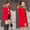 [พร้อมส่ง 2XL] [Ov-1012-2] Down Jackets เสื้อโค้ทขนเป็ดสีแดง กันหนาวใส่ลุยหิมะ ซิปด้านหน้า กระเป๋าสองข้าง พร้อมขนเฟอร์สีน้ำตาลถอดได้