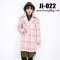  [พร้อมส่ง F] [Ji-022] Ji เสื้อโค้ทกันหนาวลายสก๊อตสีชมพูหวาน ผ้าหนาใส่ติดลบได้ มีซับกันหนาวด้านในคะ