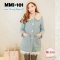  [PreOrder] [MMI-101] MMi เสื้อโค้ทกันหนาวสีฟ้าพาสเทลผ้าวูลหนา มีกระเป๋าสองข้าง พร้อมปกเฟอร์ขนนุ่ม (ลูกไม้ข้างในนางแบบใส่เดรสเองค่ะ)