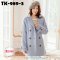 [*พร้อมส่ง S,M,L] [TK-989-3] Tokyo Fashion 100% เสื้อโค้ทกันหนาวสีฟ้าผ้าวูลหนา สไตล์ญี่ปุ่น มีกระเป๋าซุกมือสองข้างอุ่นมากๆ
